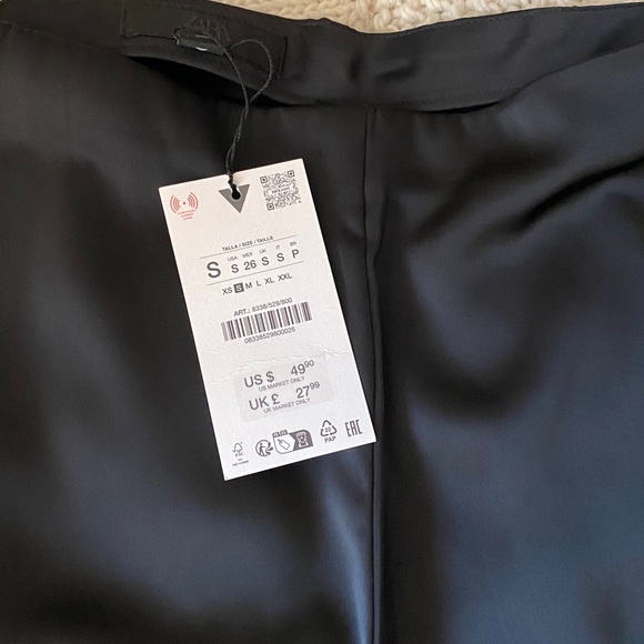 NWT Zara high waist satin pants - Picture 4 of 5